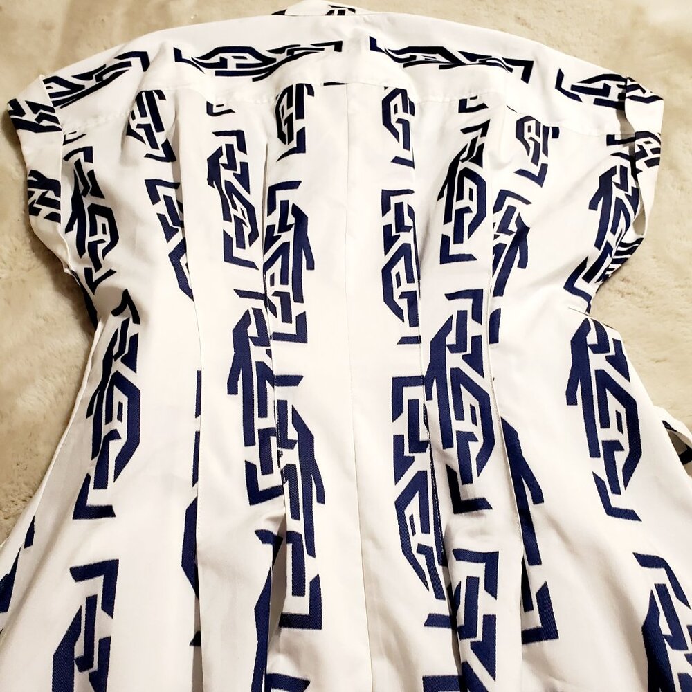 Finley Blue Cotton Shirt Dress Small Coastal Hamptons Preppy Luxury - Picture 6 of 14
